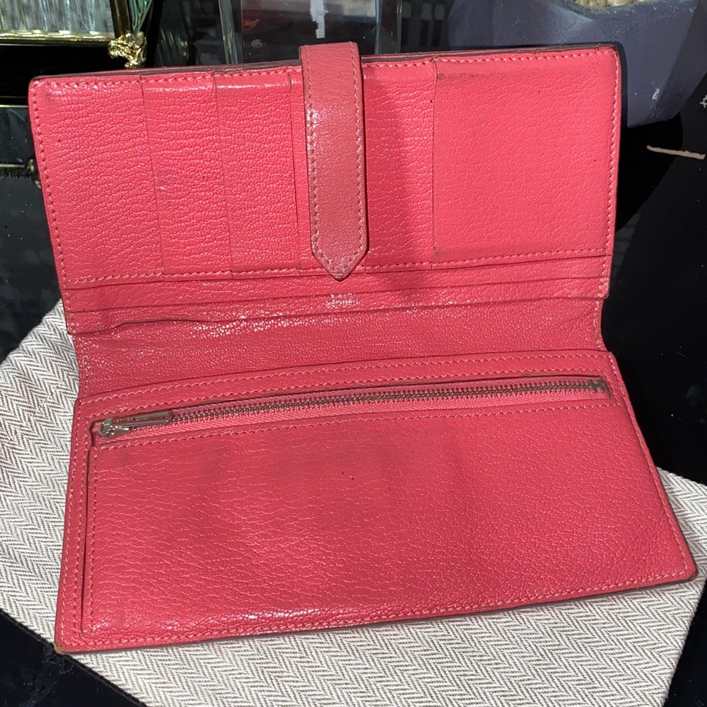 Authentic Rare Pink Hermes Bearn Wallet - Picture 6 of 16